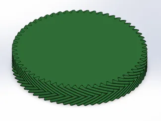 Easy to 3D print Herringbone gear