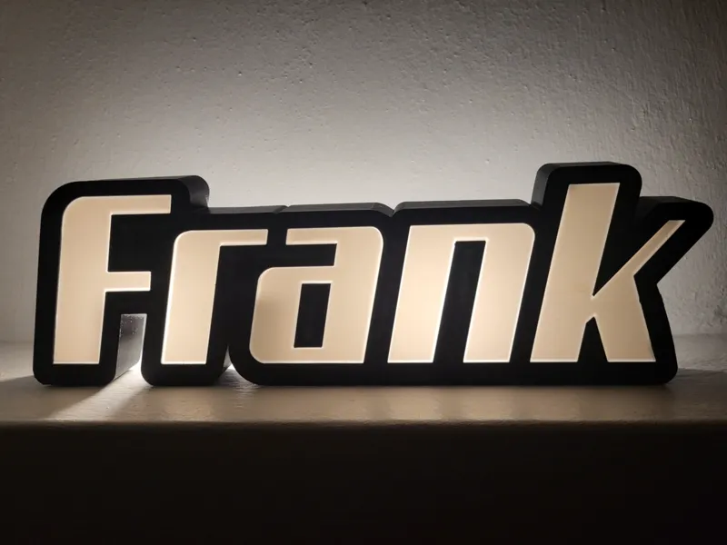 LED sign No AMS name Frank