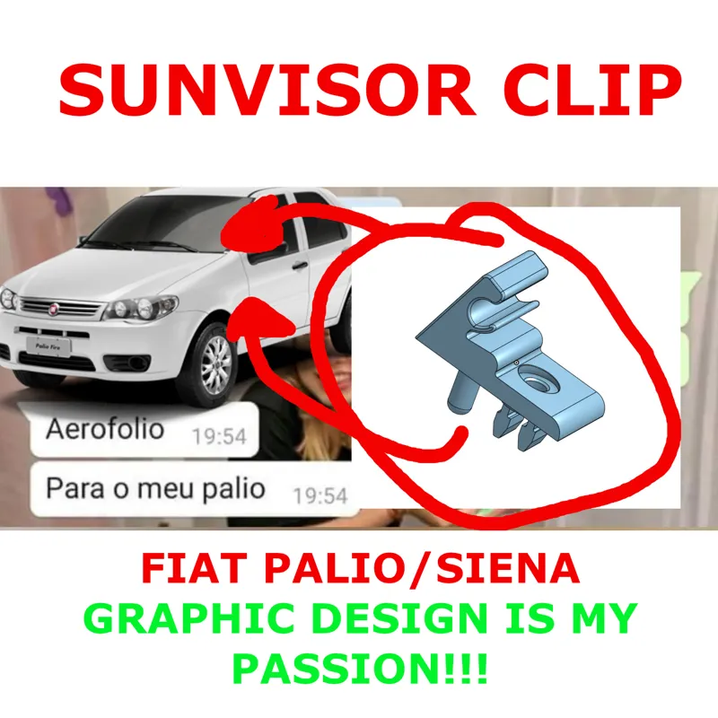 Fiat Palio/Siena Sunvisor Clip