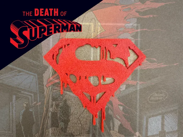 Magnet frigo logo — La Mort de Superman