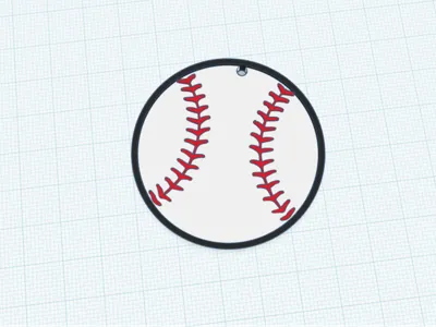 Baseball keychain