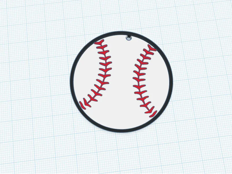 Baseball keychain