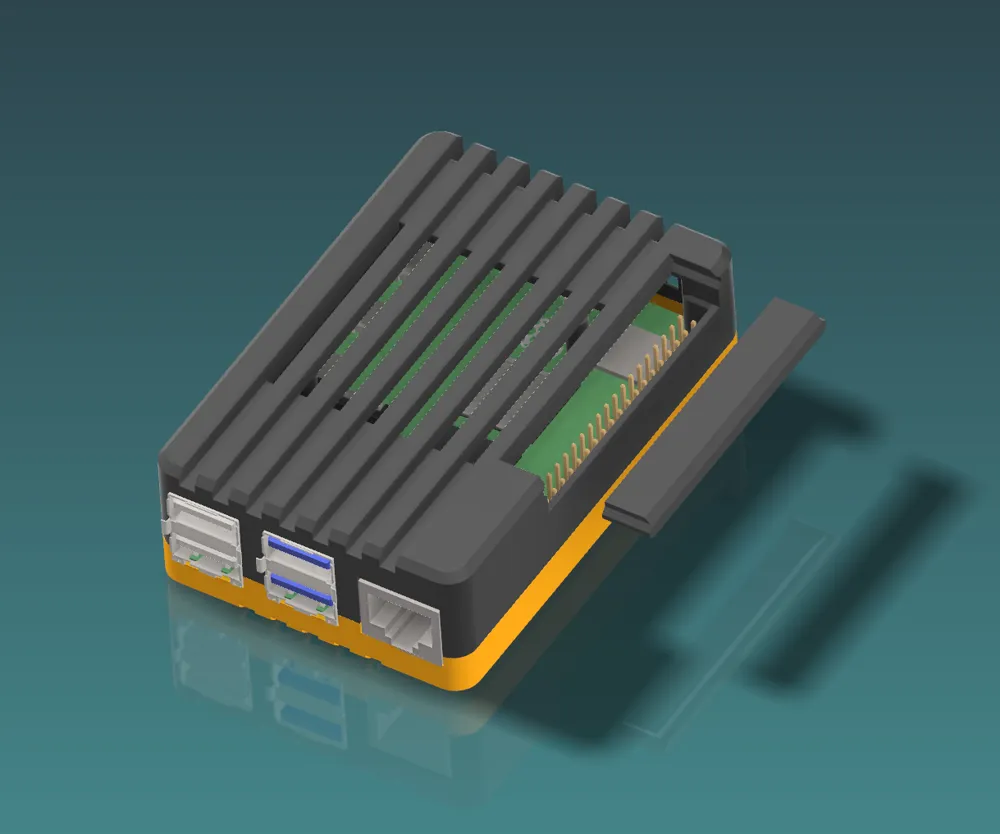 Raspberry Pi 4 Case (hidden GPIO, 40mm fan) - Free 3D Print Model ...