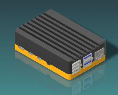 Raspberry Pi 4 Case (hidden GPIO, 40mm fan)