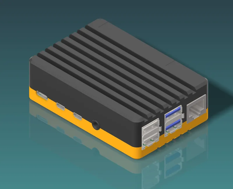 Raspberry Pi 4 Case (hidden GPIO, 40mm fan)