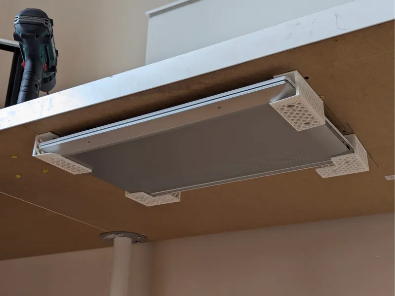 Under desk laptop tray
