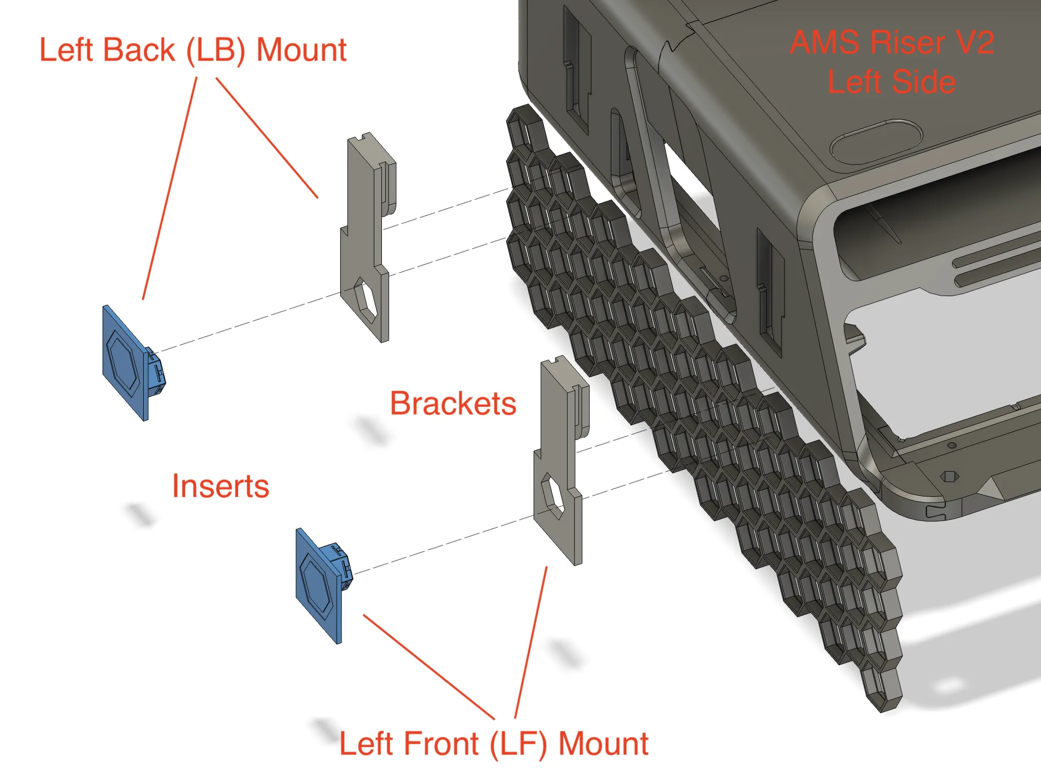 AMS Riser V2 Original HSW Mount - Free 3D Print Model - MakerWorld