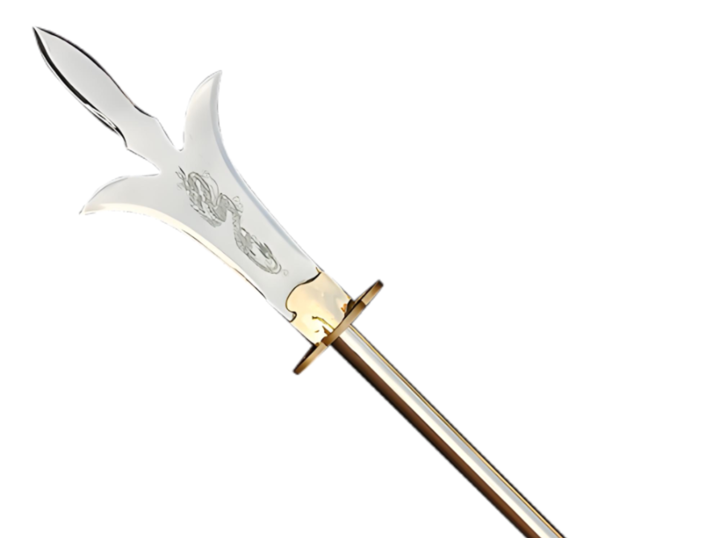 楊戬三尖両刃銃 日本刀 模造刀 居合刀 武士道 武蔵 鑑賞用 手鍛造打 杨戬三尖两刃刀- 免费3D 打印模型- MakerWorld