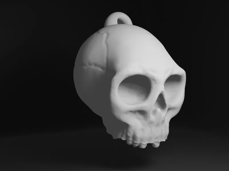 skull keychain