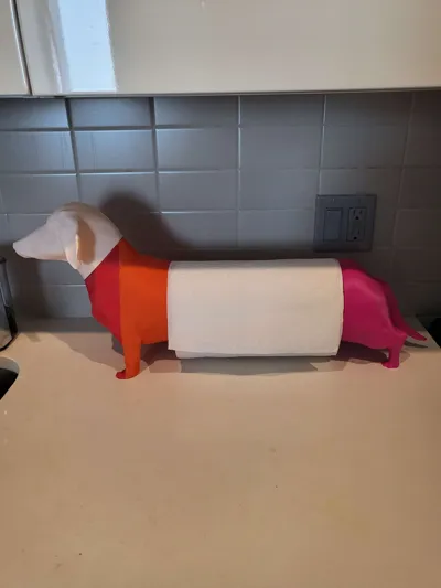 dachshund/wiener dog paper towel holder