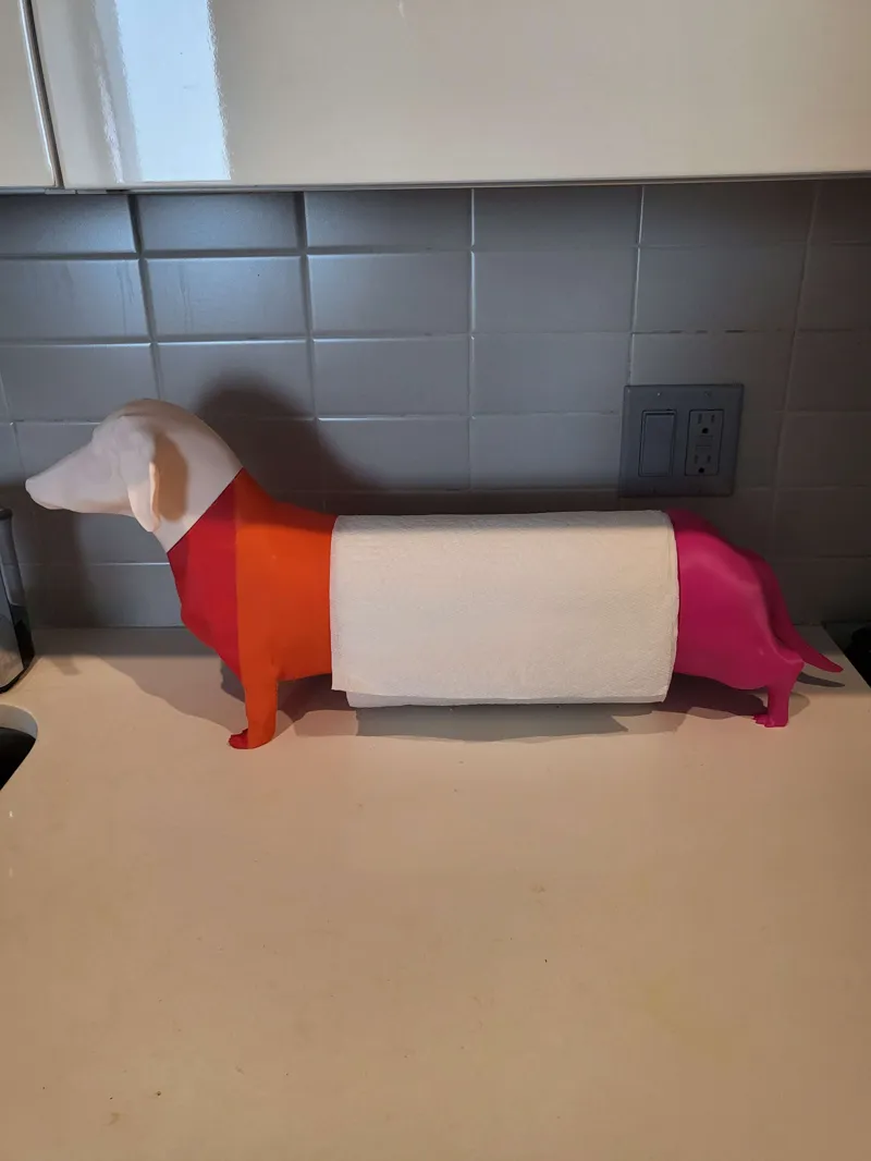 dachshund/wiener dog paper towel holder