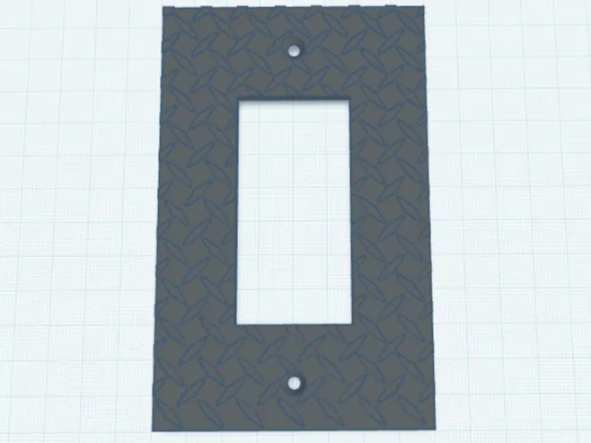 Diamond Plated Light Switch Cover