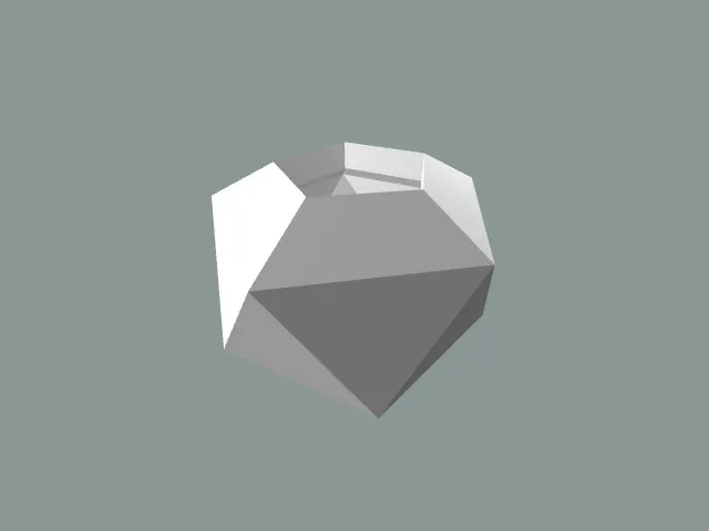 plant pot with sharp angles 