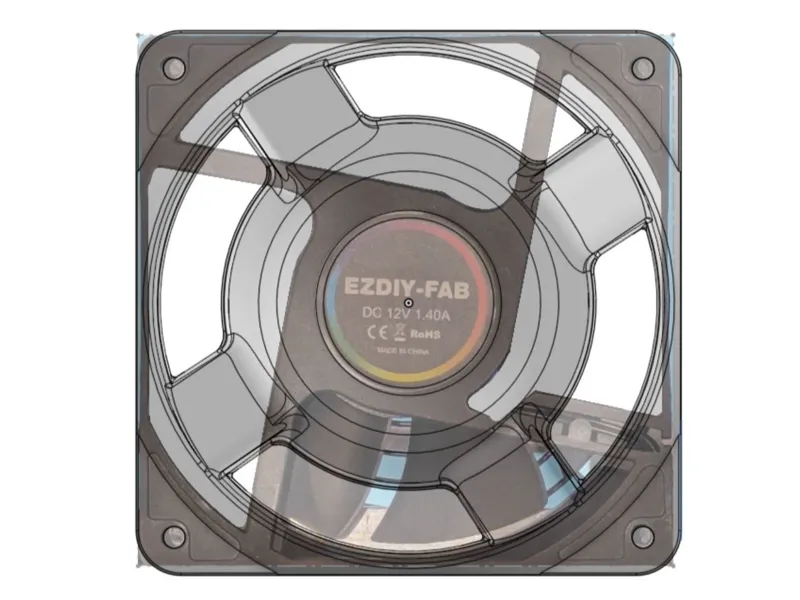 Modified Noctua amplifier to fit EZDIY server fan