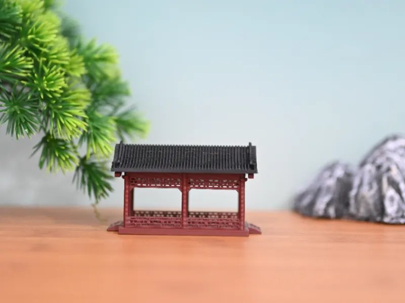 古风双开间小连廊