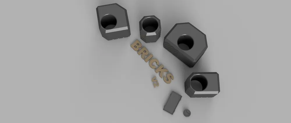 Customizable Modular Bricks Modular Shelf Bricks v2 - Customization - Free 3D Print Model - MakerWorld