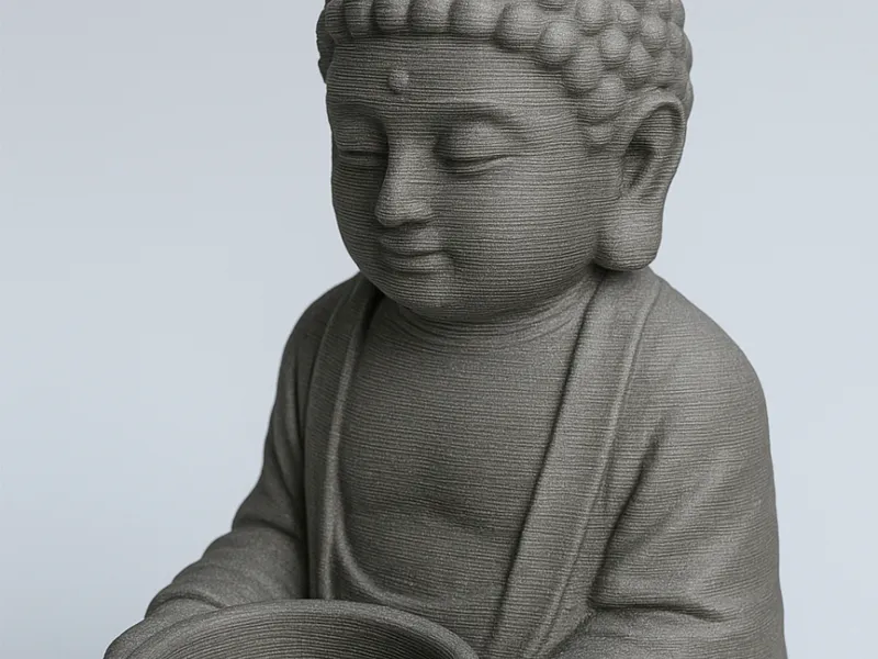 Buddha figure with candle holder
