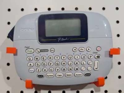 Peg board holder for P Touch PT-M95 label maker