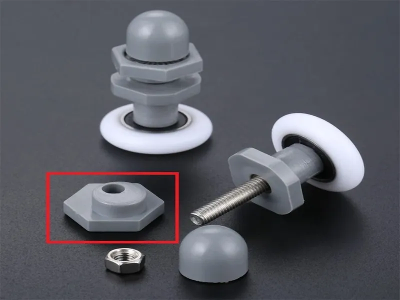 Shower roller thickness