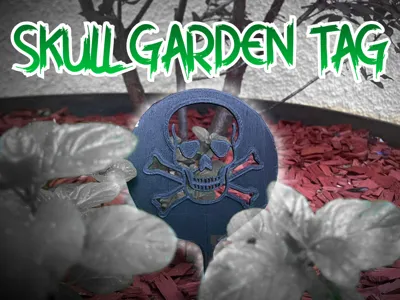 Skull Garden Marker / Tag / Label (Halloween/Cntm)