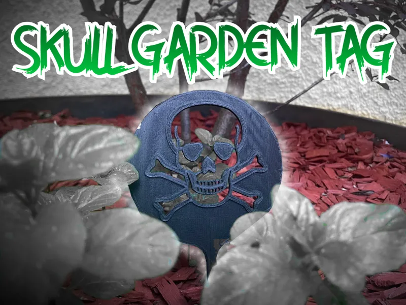 Skull Garden Marker / Tag / Label (Halloween/Cntm)