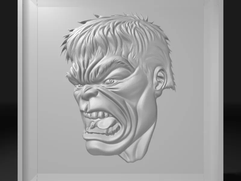 Incisione Volto Hulk