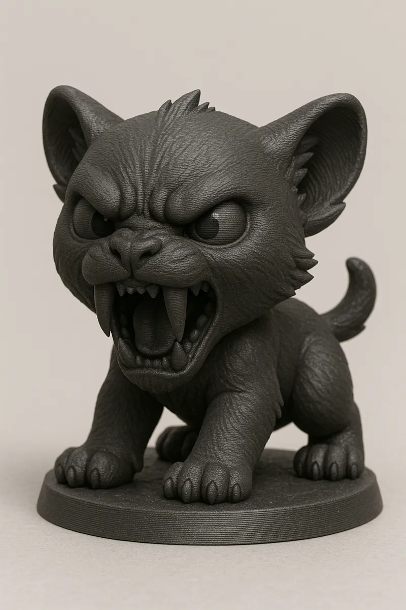 Cute saber-tooth kitten figurine
