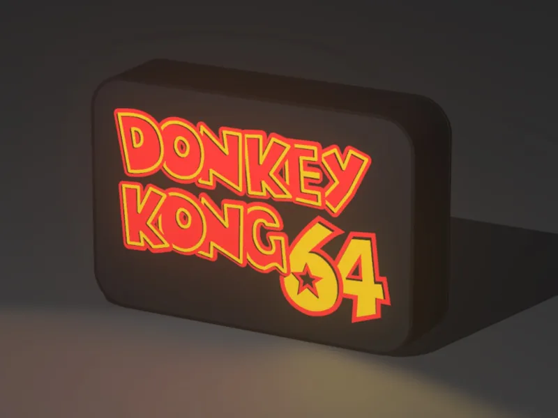 Donkey Kong 64 LED Lightbox/Leuchtkasten