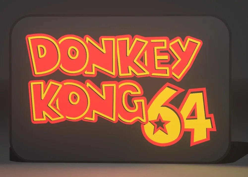 Donkey Light Box Donkey Kong 64 LED Lightbox - Free 3D Print Model - MakerWorld