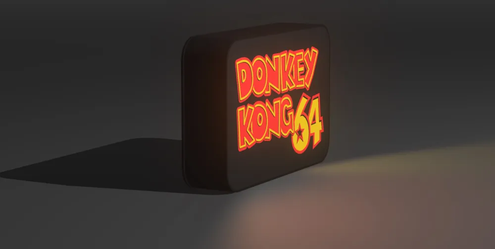 Donkey Light Box Donkey Kong 64 LED Lightbox - Free 3D Print Model - MakerWorld