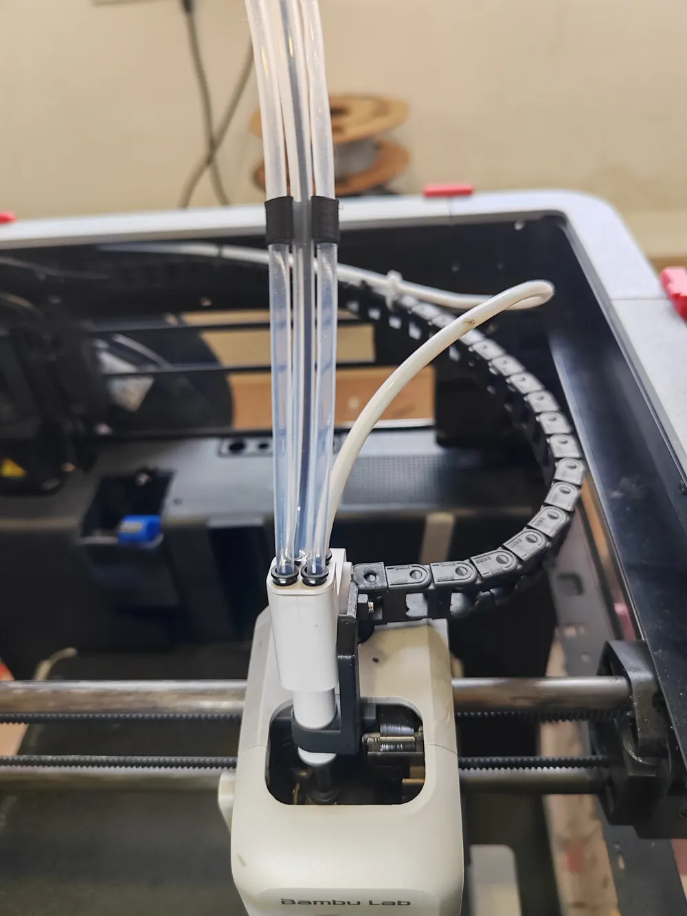 Bambu Lab P1 feed port manifold, emulating the A1 mini and AMS lite ...