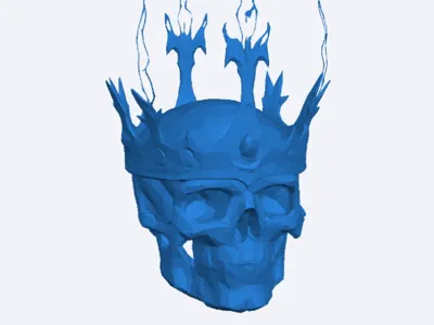Skull with a crown