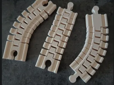 Flexible rails for IKEA LILLABO, BRIO, LIDL