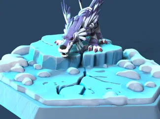 Colmillo Gélido: Garurumon en Batalla
