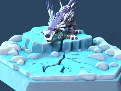 Frozen Fang Garurumon in Battle