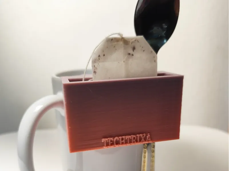 Tee bag & spoon holder for standard mugs