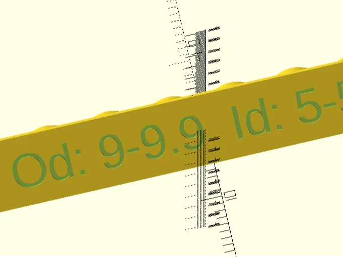 Holes for Threaded Inserts Benchmark, customizable