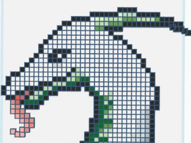2D Dragon Pixel Art