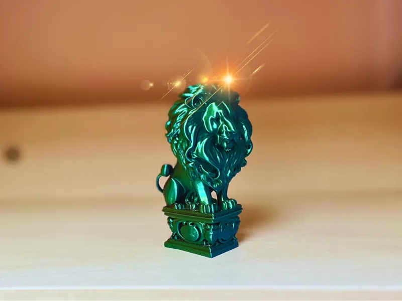 变色金属狮子雕塑