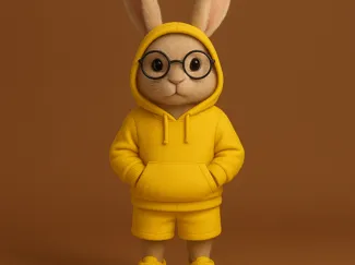 Rabbit With Hands in Pocket