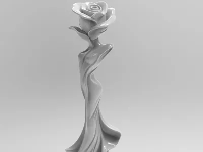 Elegant Marble Rose