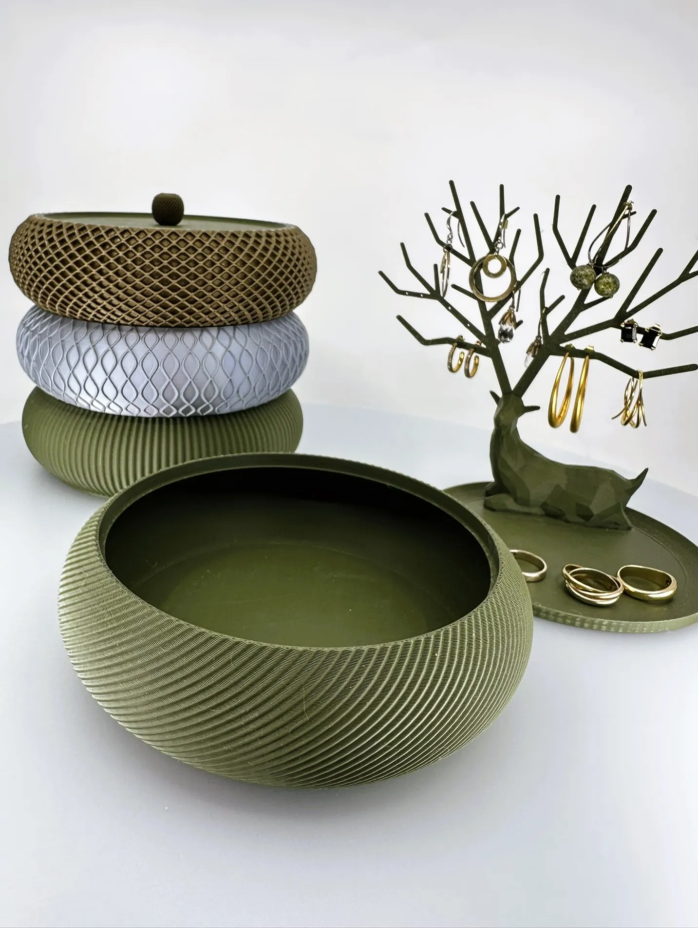 Jewelry box V2 - Curved pattern - Free 3D Print Model - MakerWorld
