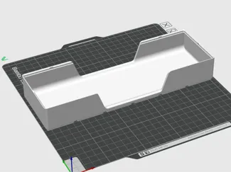 Gridfinity 厨房抽屉收纳筷子盒 2x6x5盒（侧边开口，底面圆弧易抓取处理）