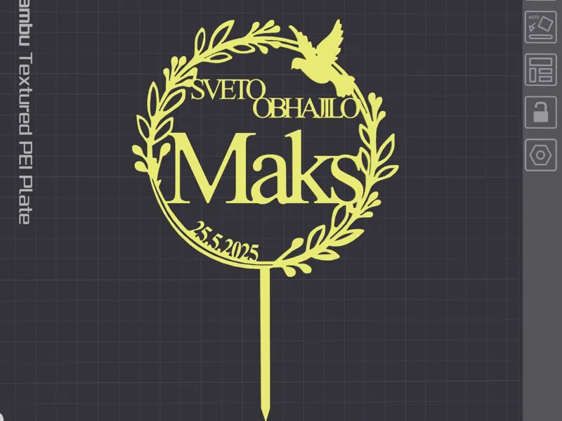 Topper za Sveto obhajilo (Maks)