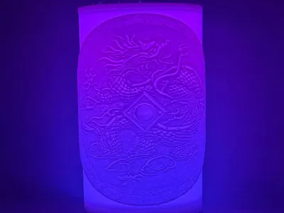 Rotating Lithophane Lamp Shenmue Mirrors Theme