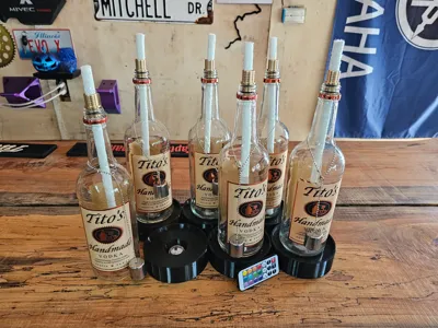 Tiki Torch Liquor Bottle Base
