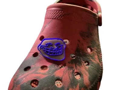 Troll Face Croc Charm