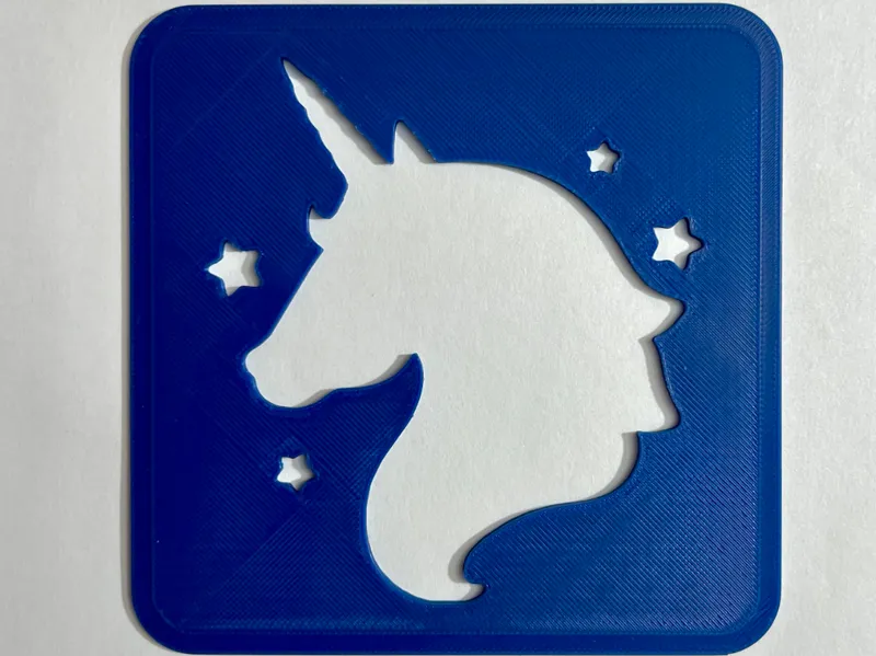 Unicorn Head Stencil