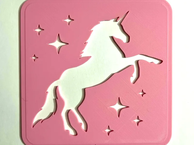Unicorn Standing Stencil