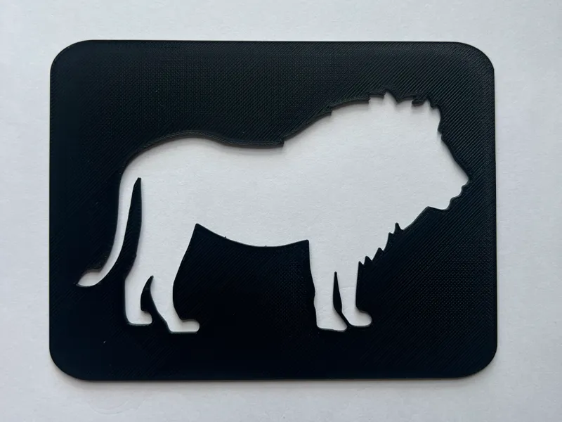 Lion Walking Stencil